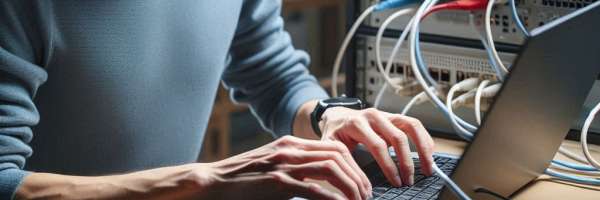 Guy setting up a VPN