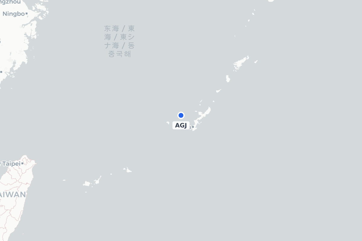 Map showing the location of Aguni Airport