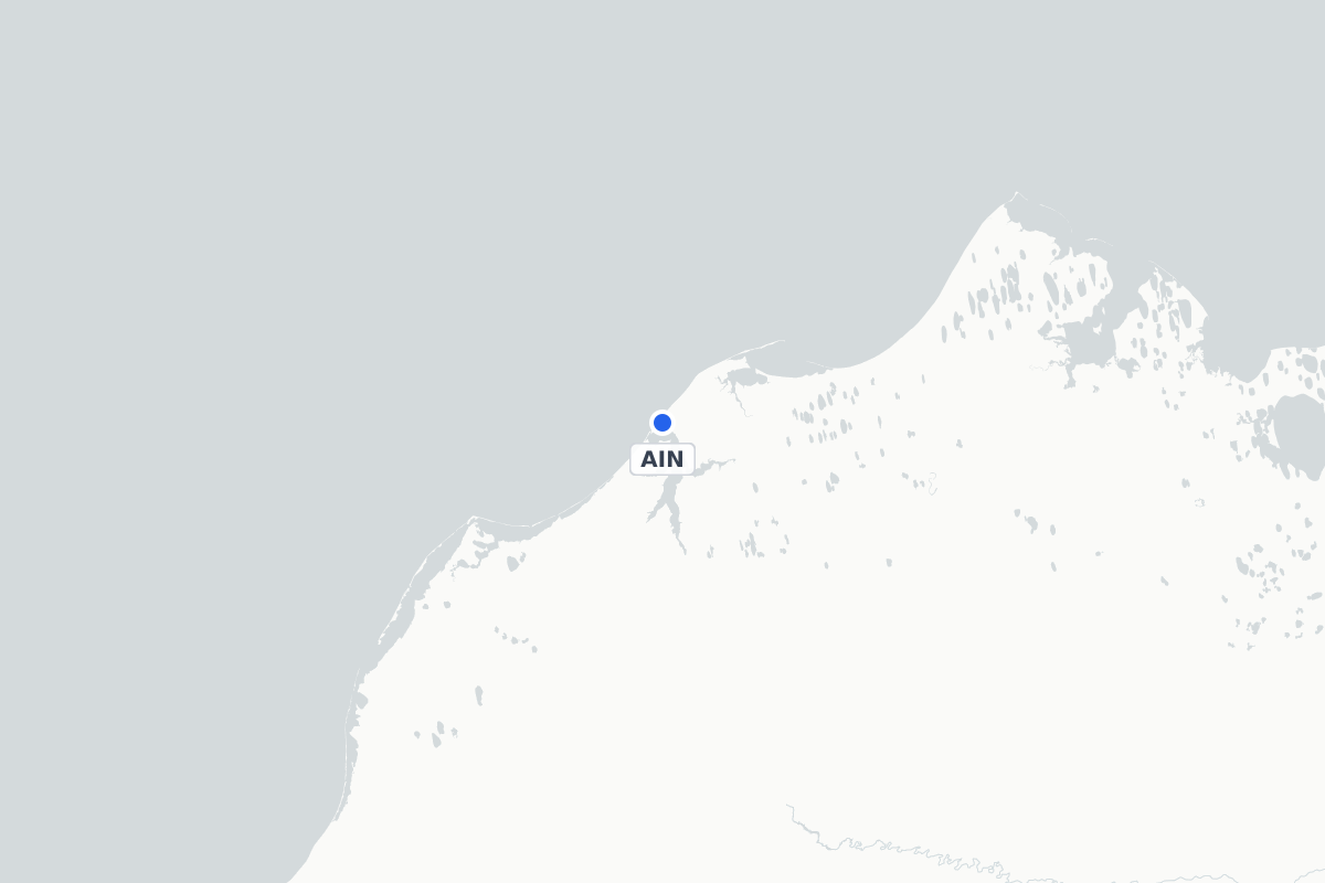 Map showing the location of Wainwright Airport