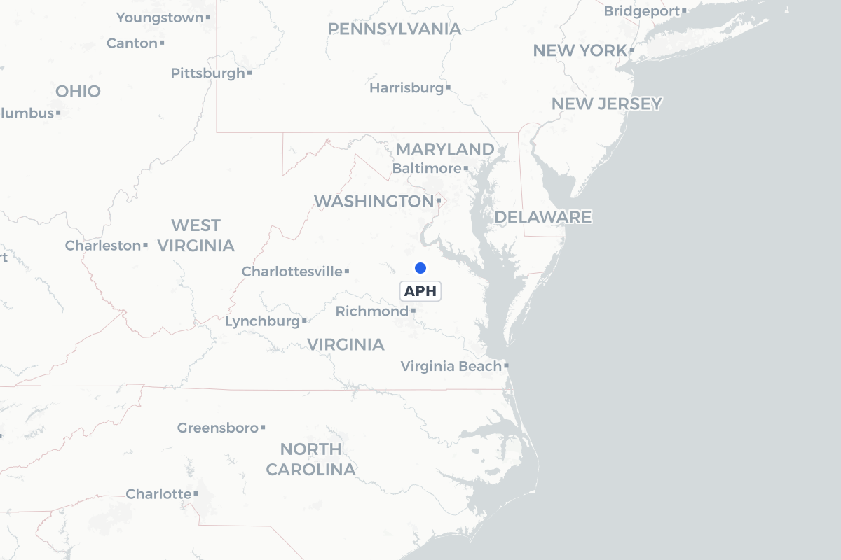 Map showing the location of Mary Walker LZ Airport