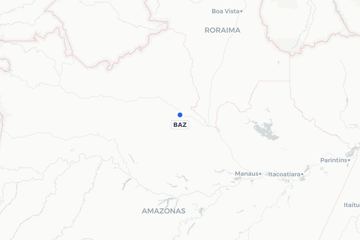 Map showing the location of Barcelos Airport