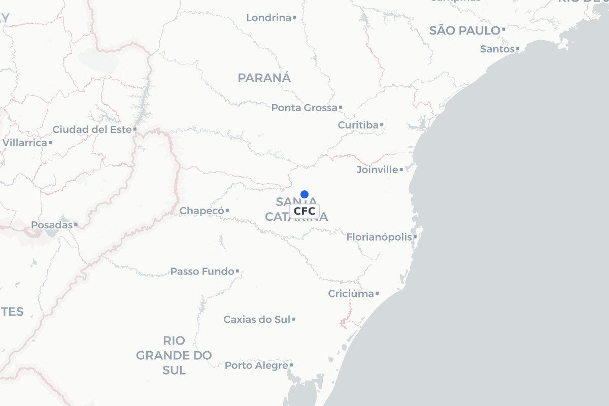 Map showing the location of Doctor Carlos Alberto da Costa Neves Airport