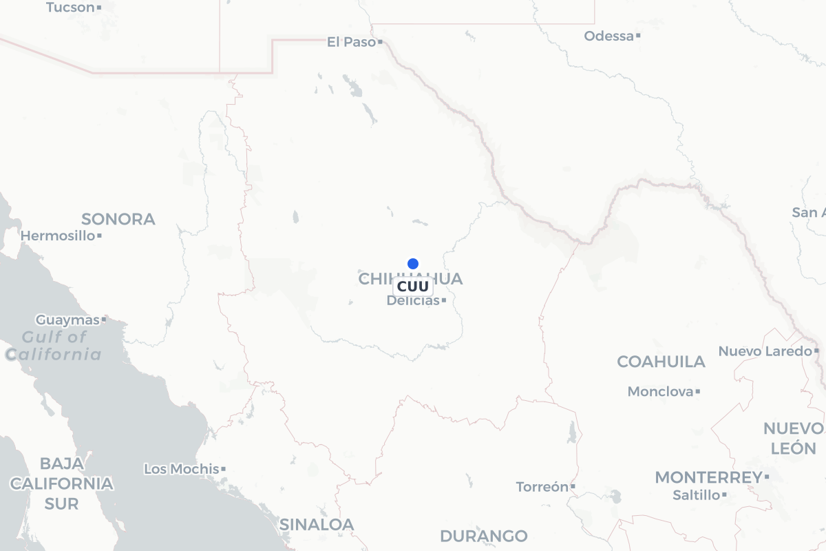 Map showing the location of General Roberto Fierro Villalobos International Airport