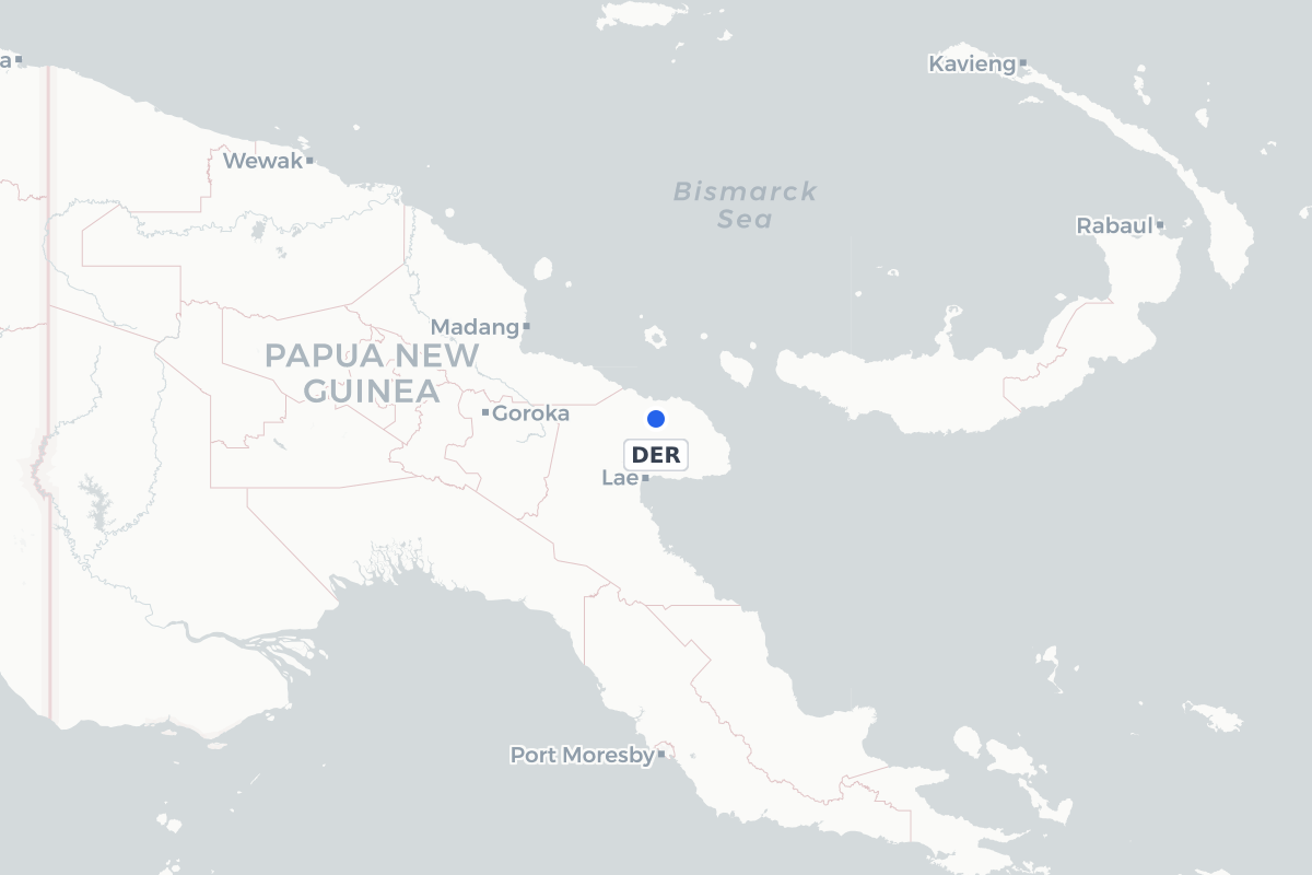 Map showing the location of Derim Airport