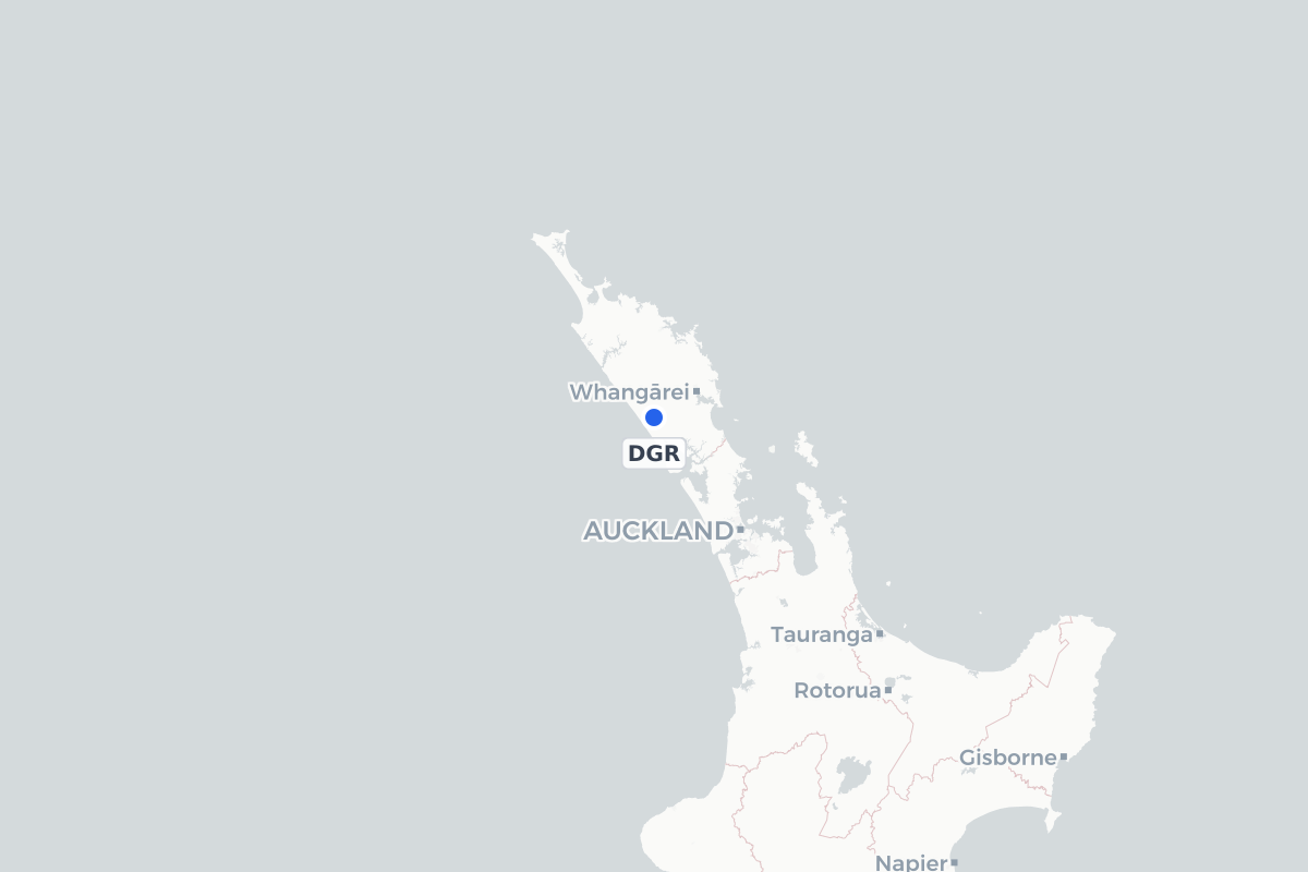 Map showing the location of Dargaville Aerodrome