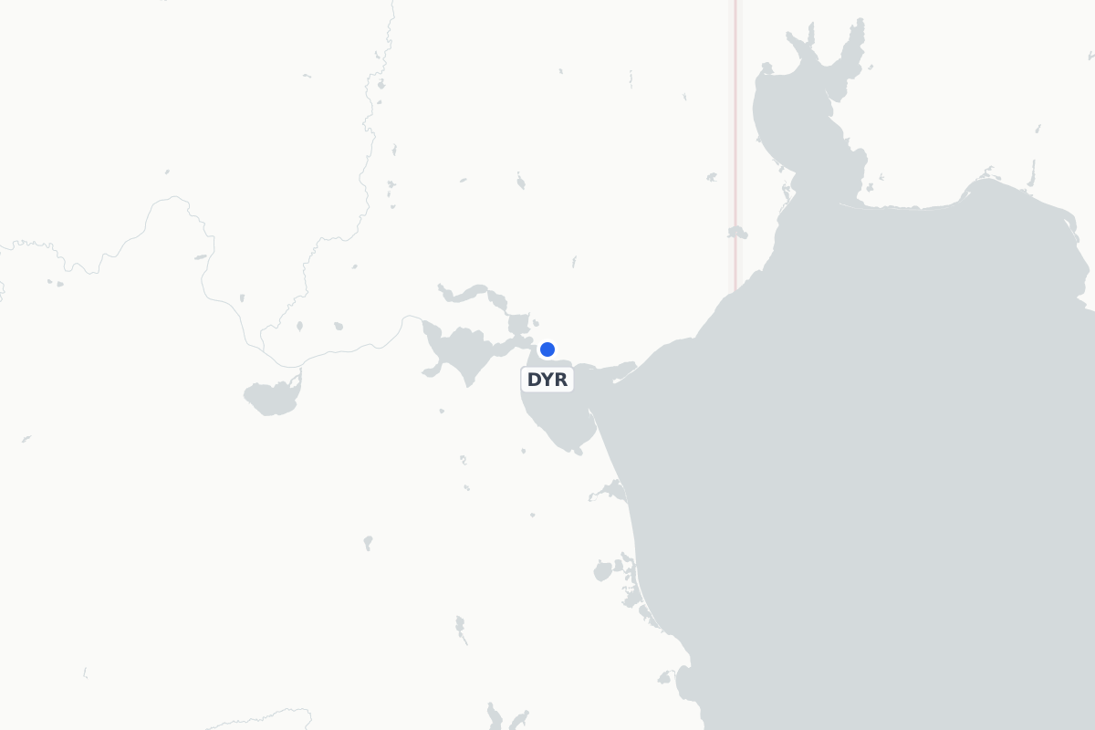 Map showing the location of Ugolny Yuri Ryktheu Airport