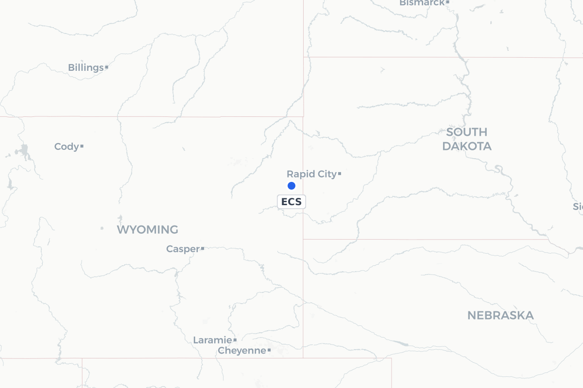 Map showing the location of Mondell Field