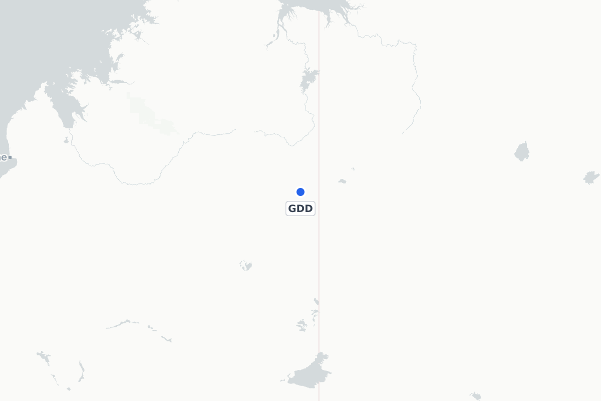Map showing the location of Gordon Downs Airport