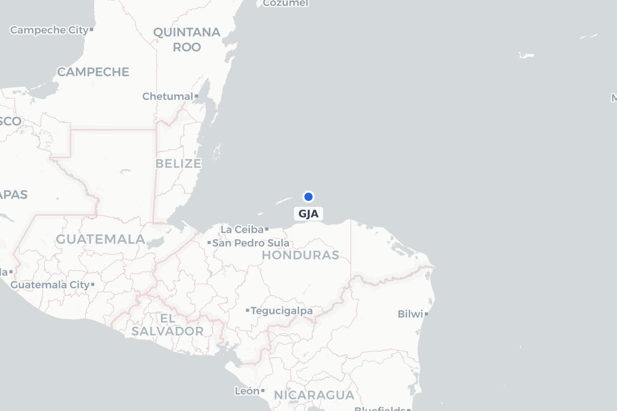 Map showing the location of La Laguna Airport