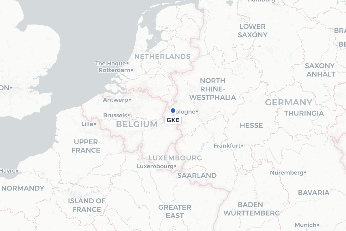 Map showing the location of Geilenkirchen Air Base