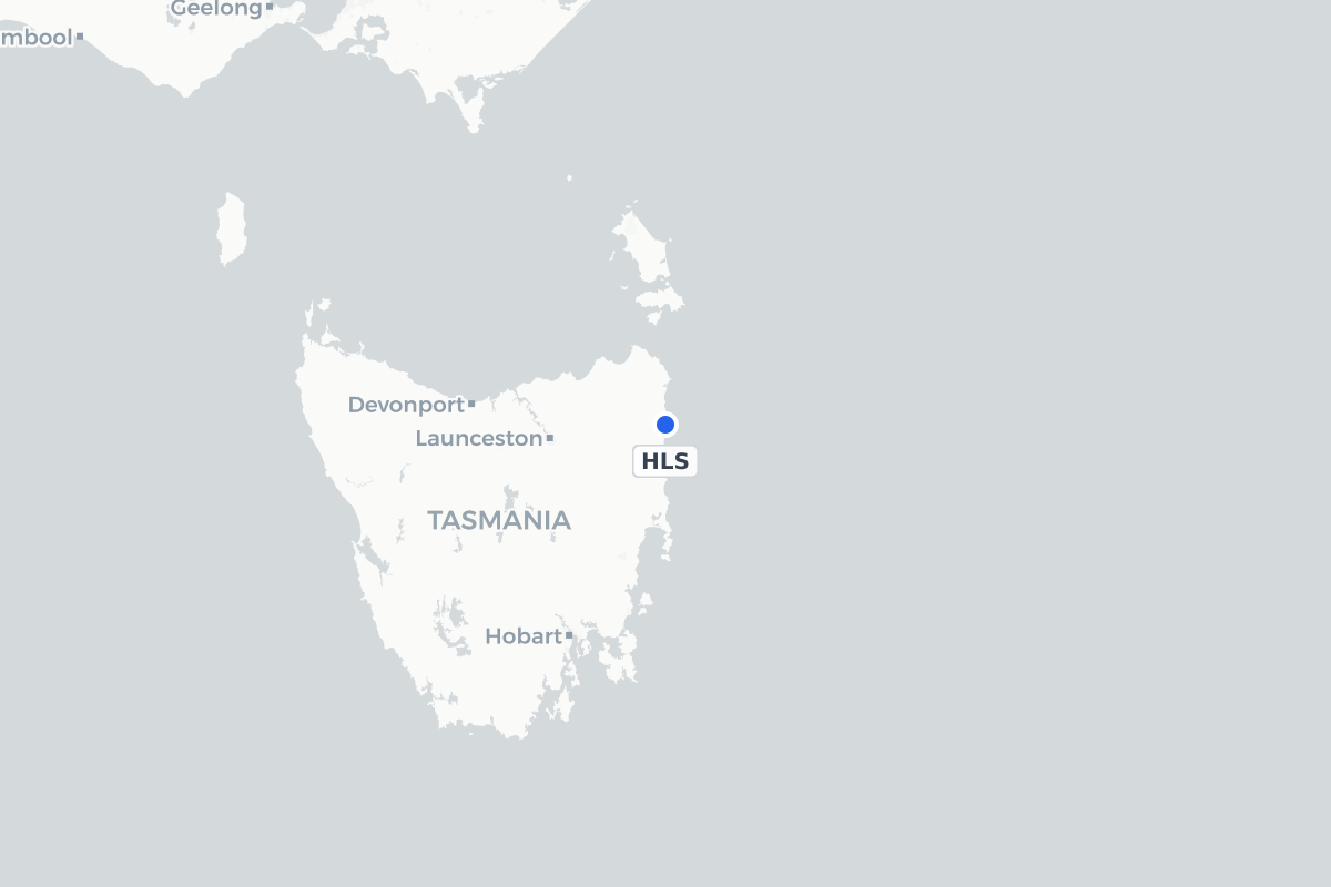 Map showing the location of St Helens Airport