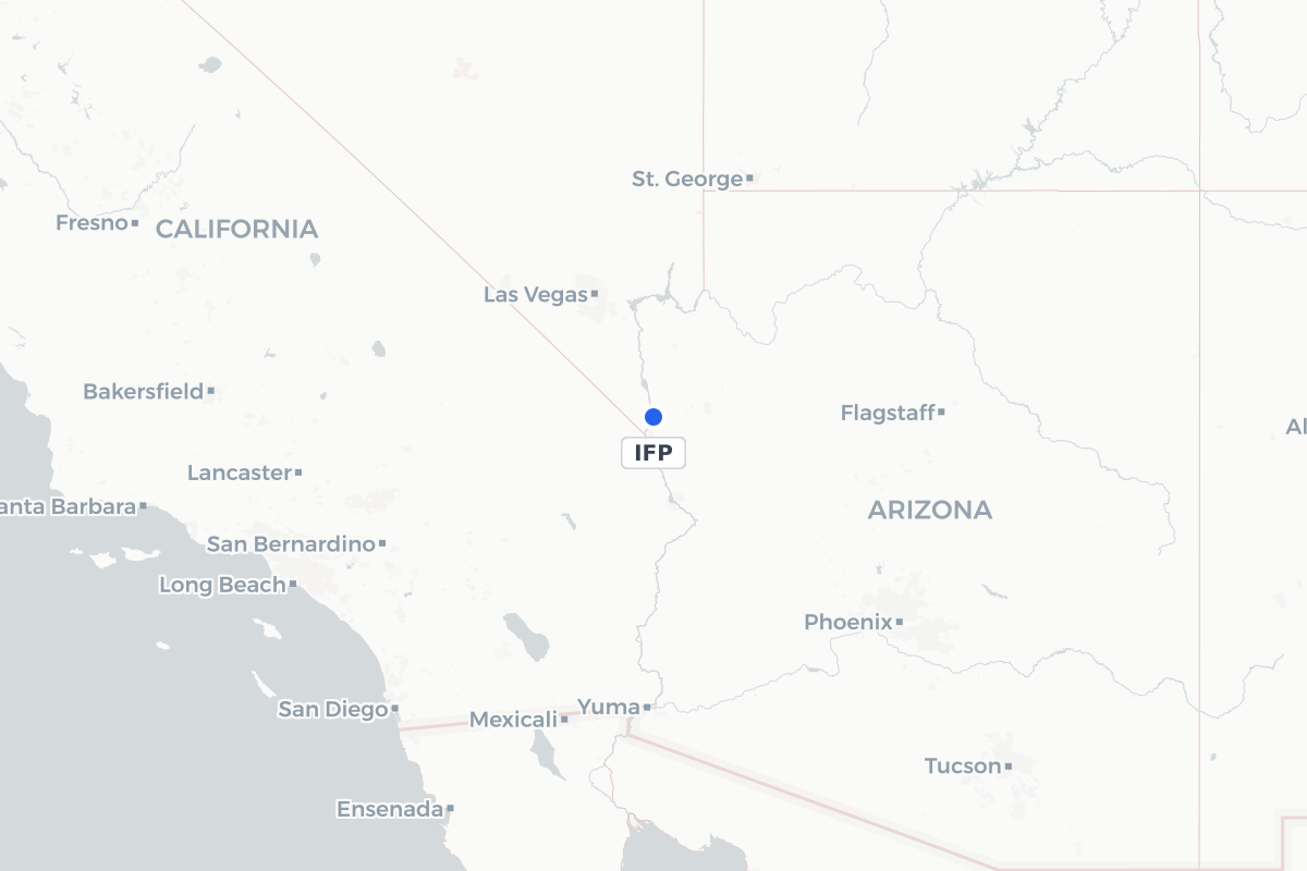 Map showing the location of Laughlin Bullhead International Airport