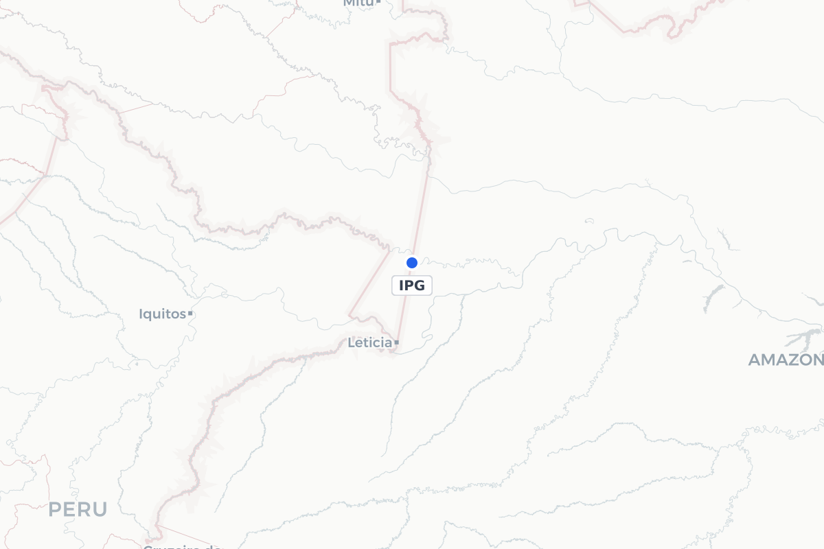 Map showing the location of Ipiranga Airport