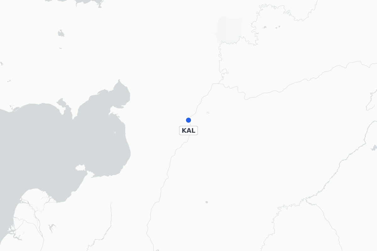 Map showing the location of Kaltag Airport