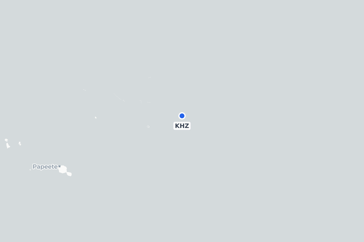 Map showing the location of Kauehi Airport
