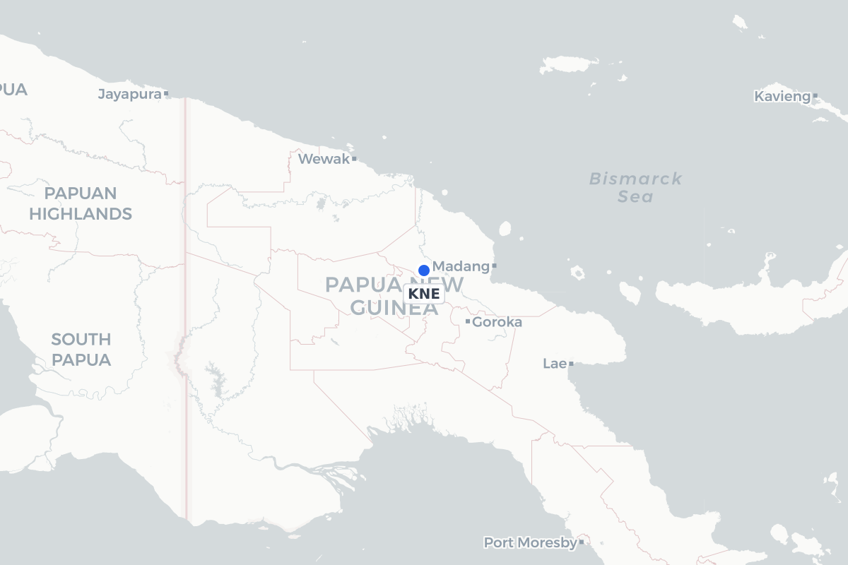 Map showing the location of Kanainj Airport