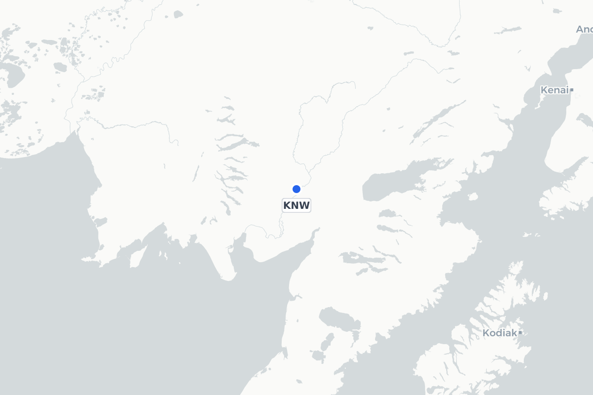 Map showing the location of New Stuyahok Airport