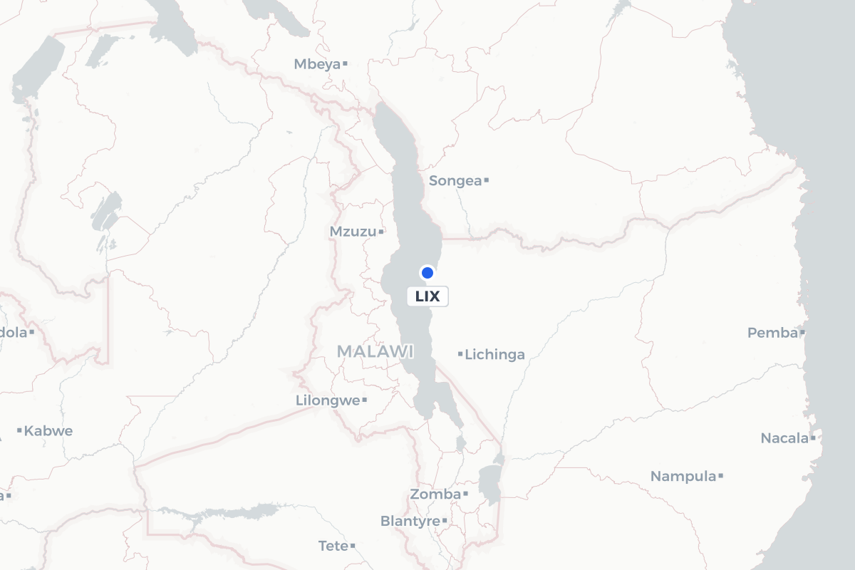 Map showing the location of Likoma Island Airport