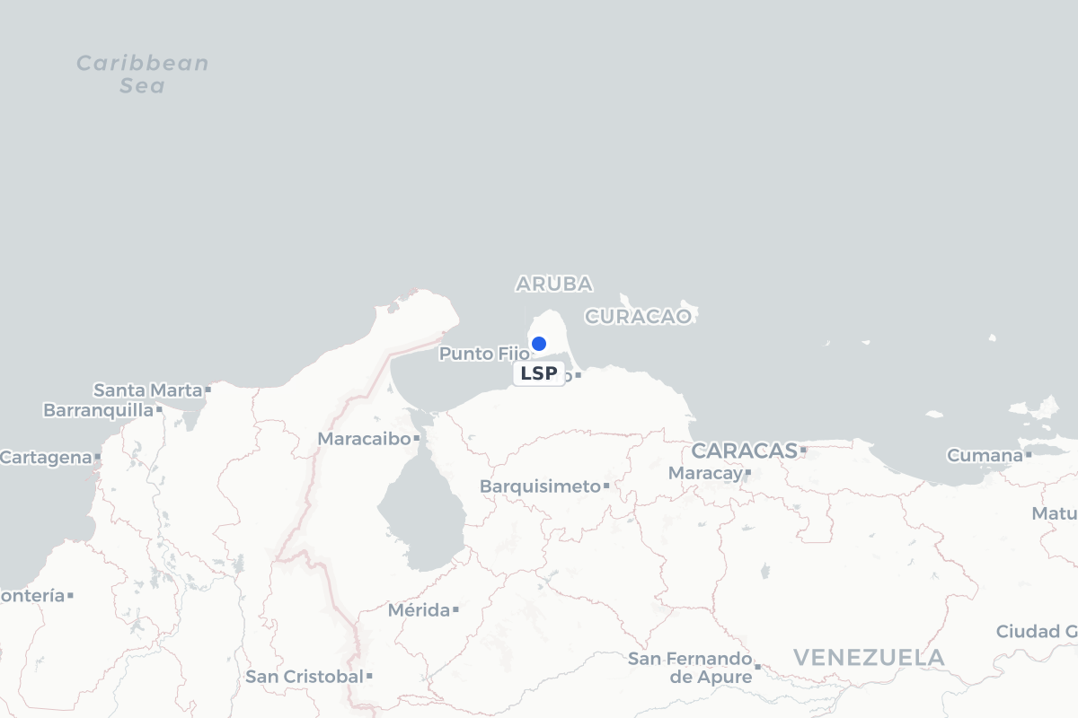 Map showing the location of Josefa Camejo International Airport