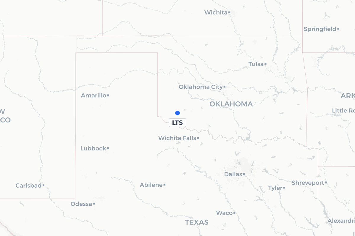 Map showing the location of Altus Air Force Base