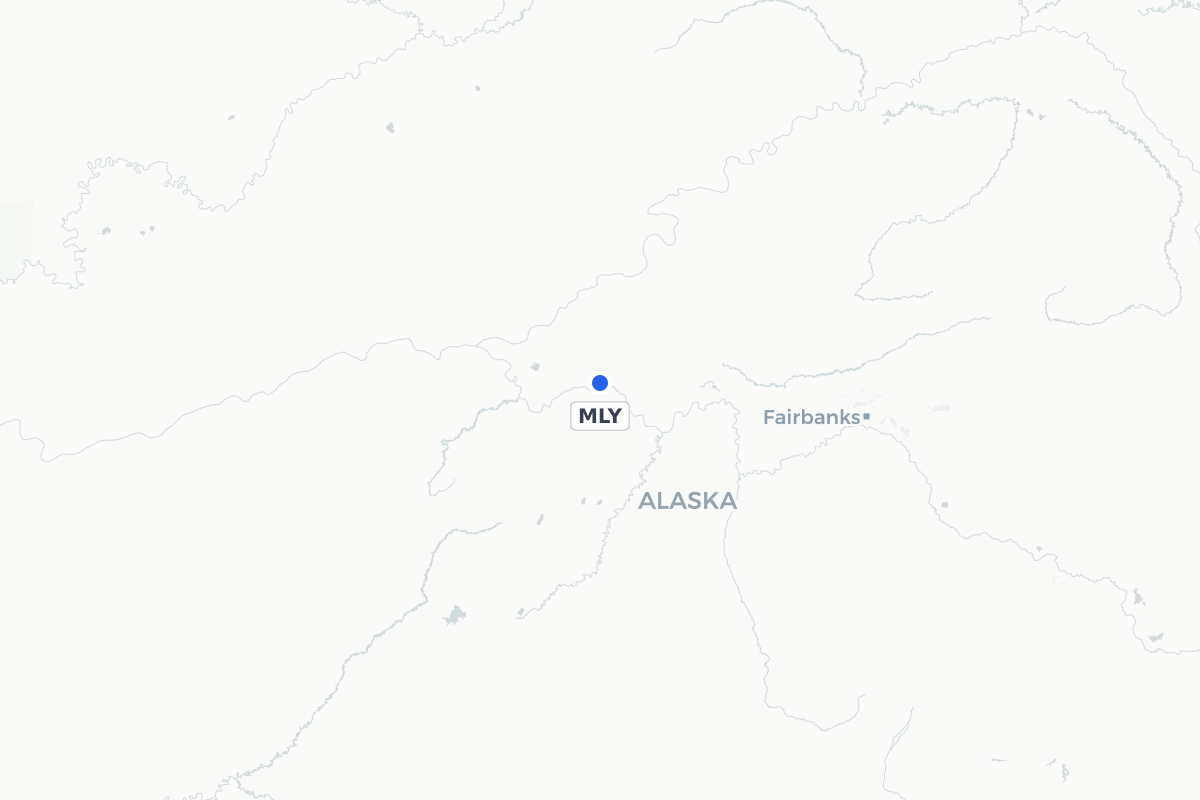 Map showing the location of Manley Hot Springs Airport