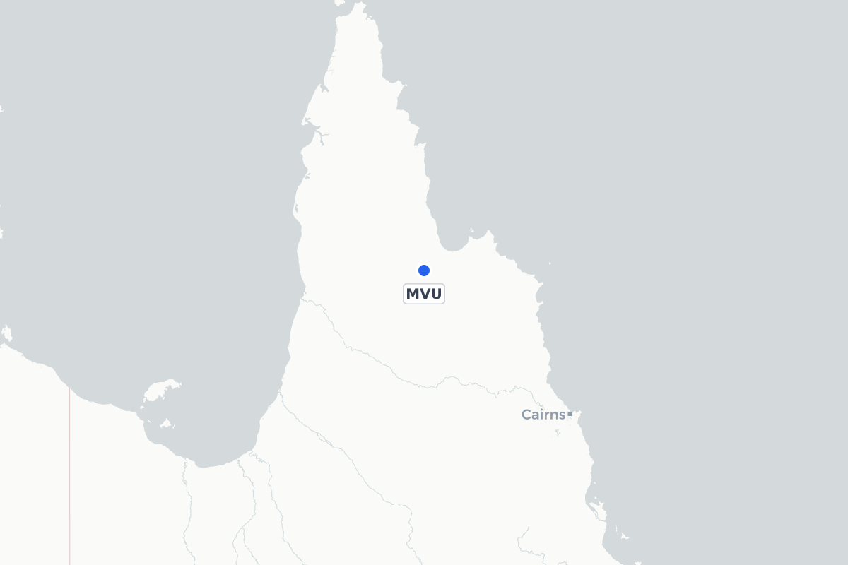 Map showing the location of Musgrave Airport