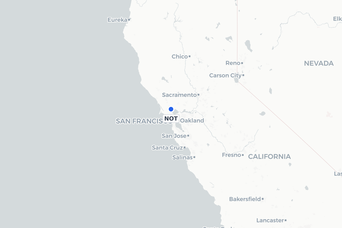 Map showing the location of Marin County Airport - Gnoss Field
