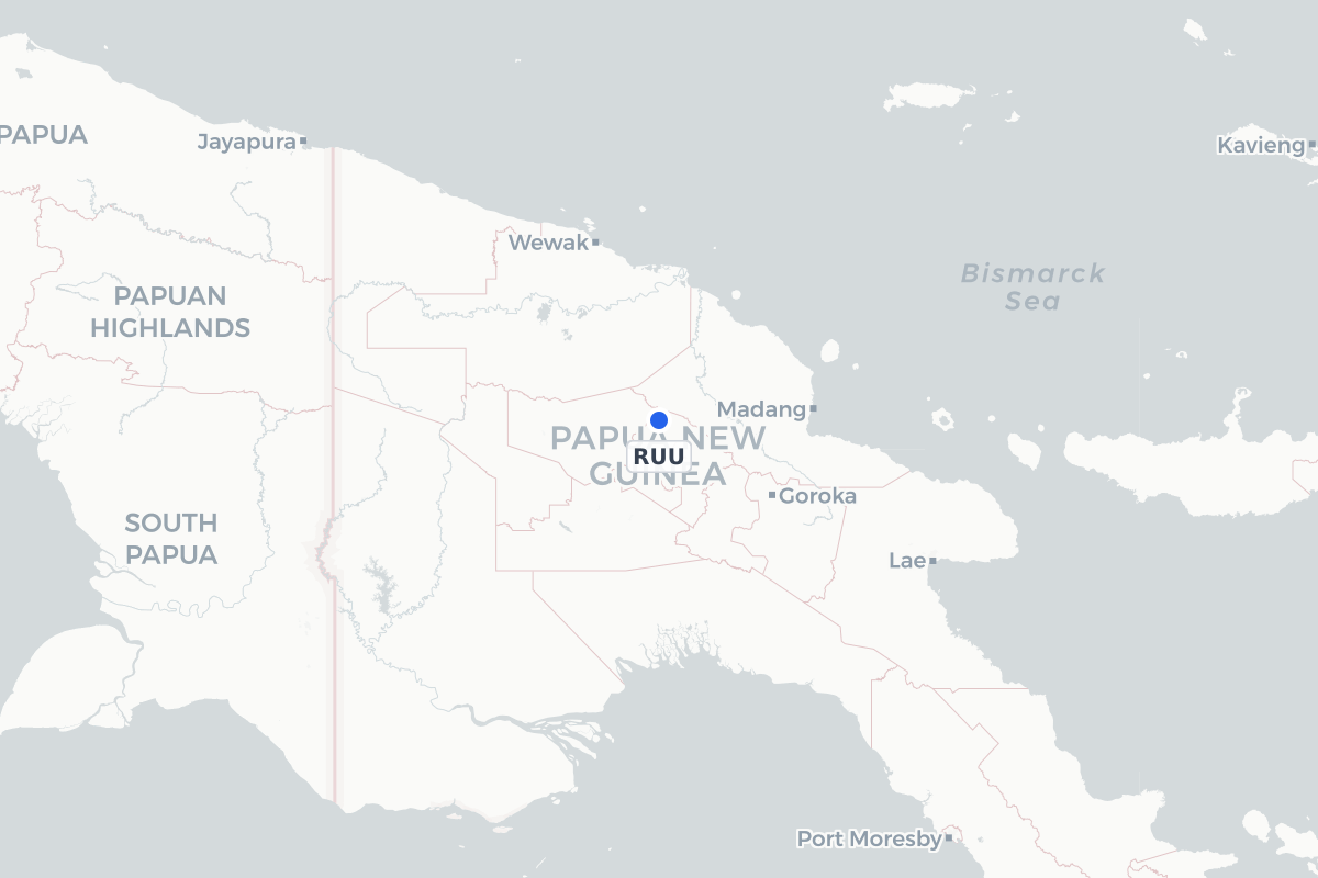Map showing the location of Ruti Airport