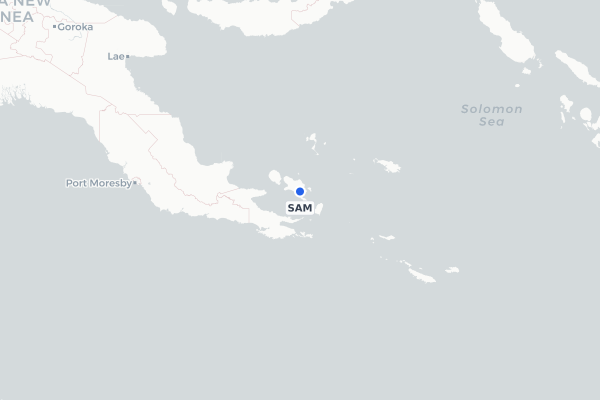 Map showing the location of Salamo Airport