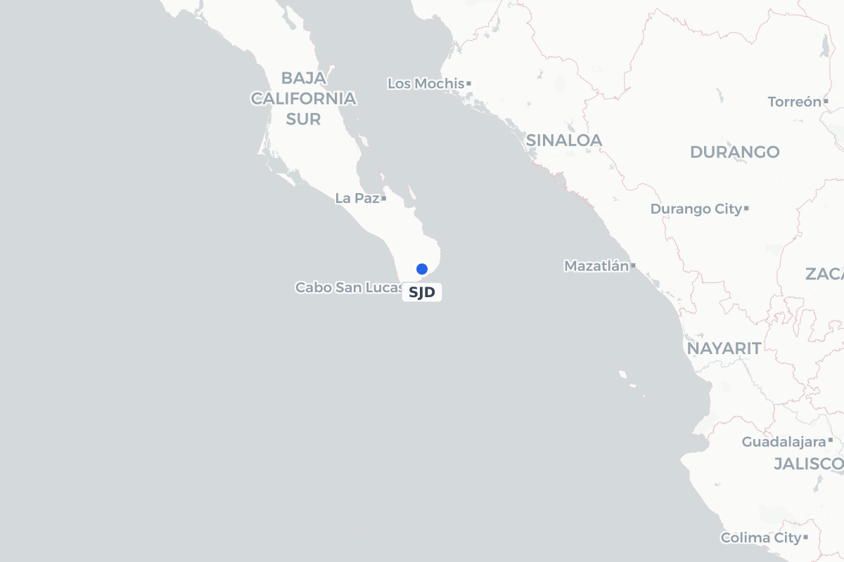 Map showing the location of Los Cabos International Airport