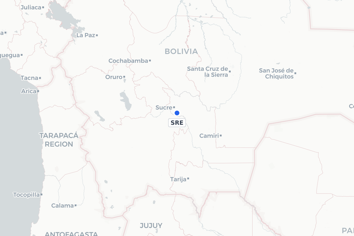 Map showing the location of Alcantarí International Airport