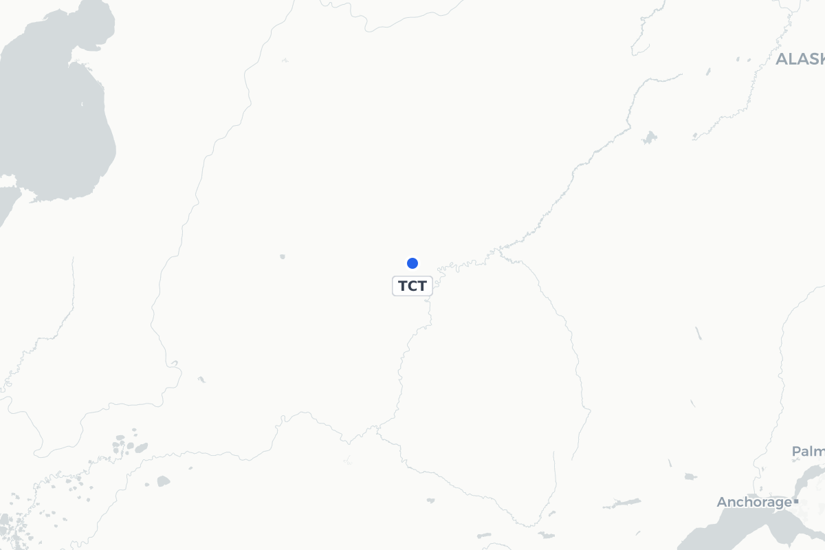 Map showing the location of Takotna Airport