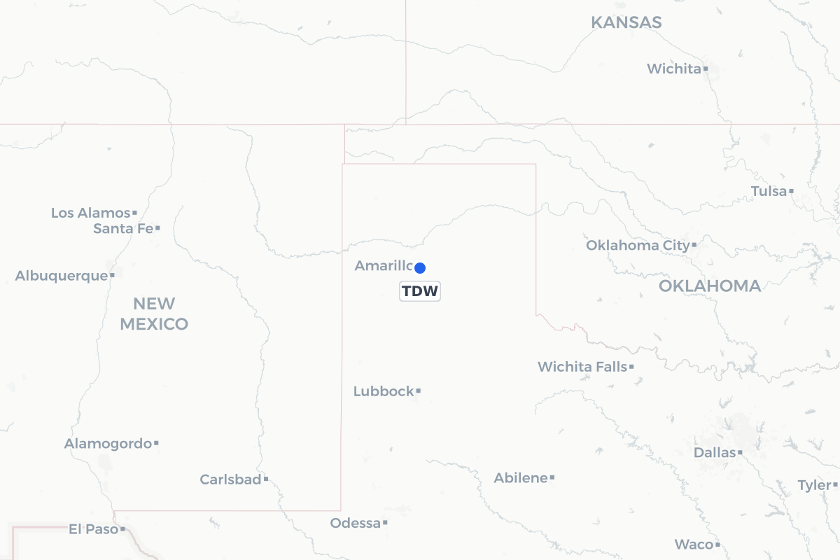 Map showing the location of Tradewind Airport