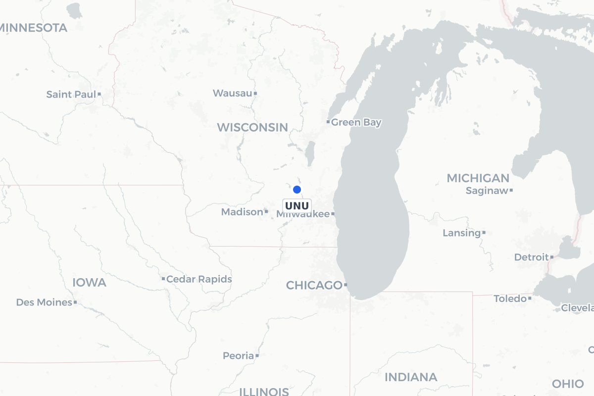 Map showing the location of Dodge County Airport