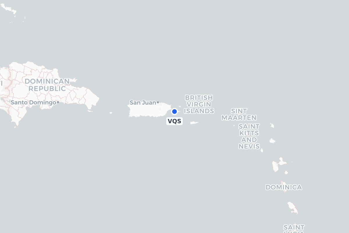 Map showing the location of Antonio Rivera Rodriguez Airport