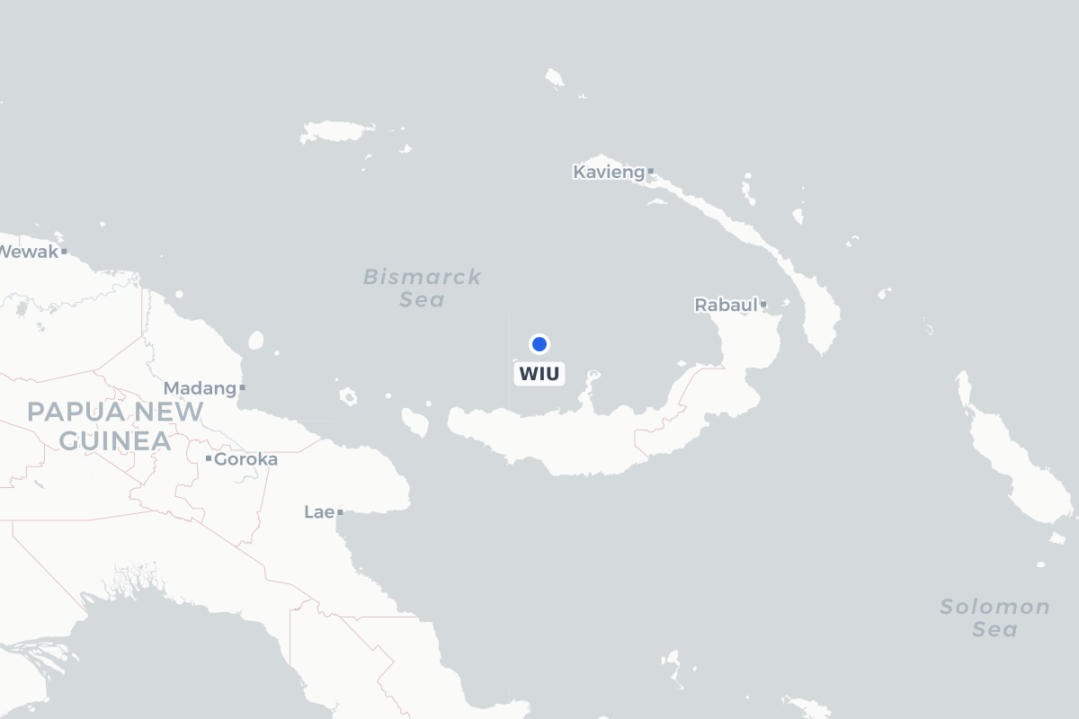 Map showing the location of Witu Airport