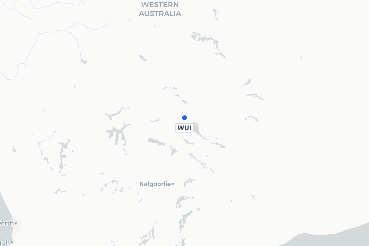 Map showing the location of Murrin Murrin Airport