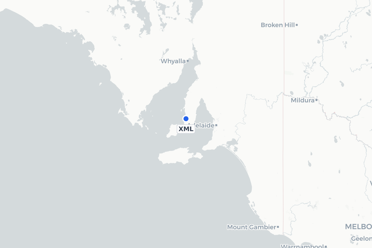 Map showing the location of Minlaton Airport