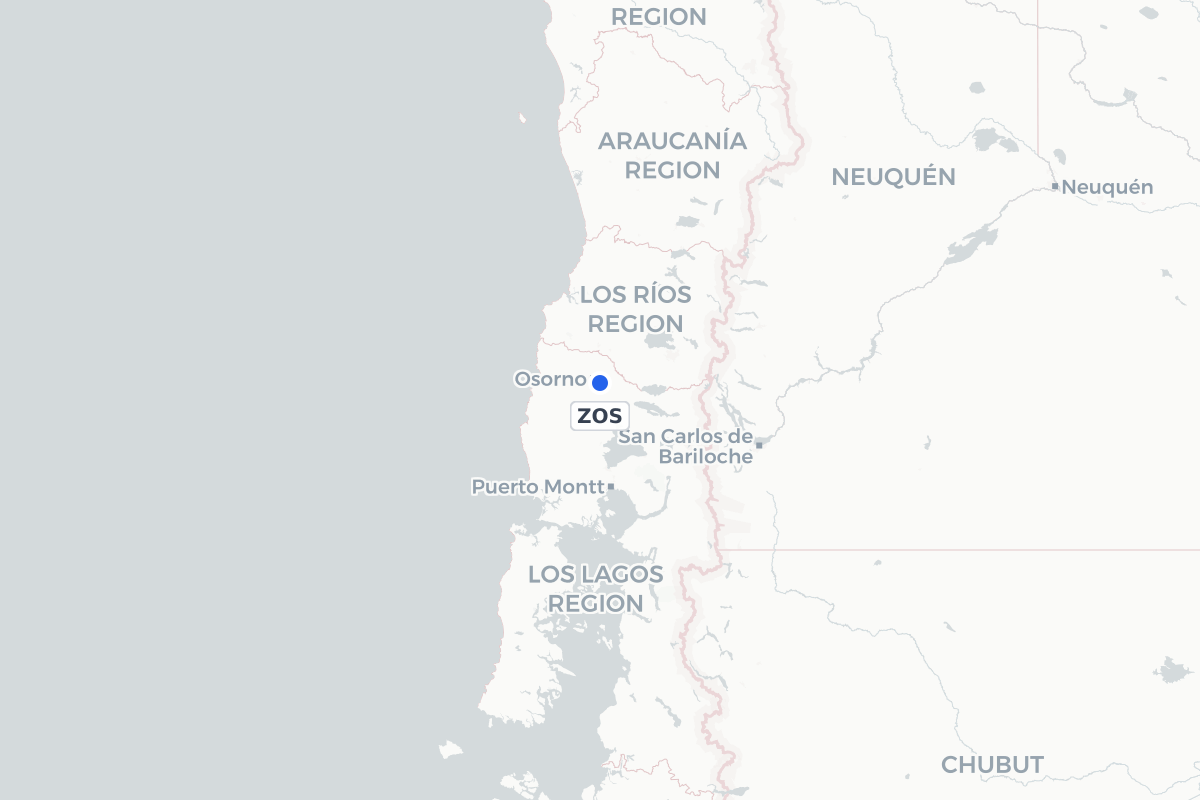 Map showing the location of Cañal Bajo Carlos Hott Siebert Airport